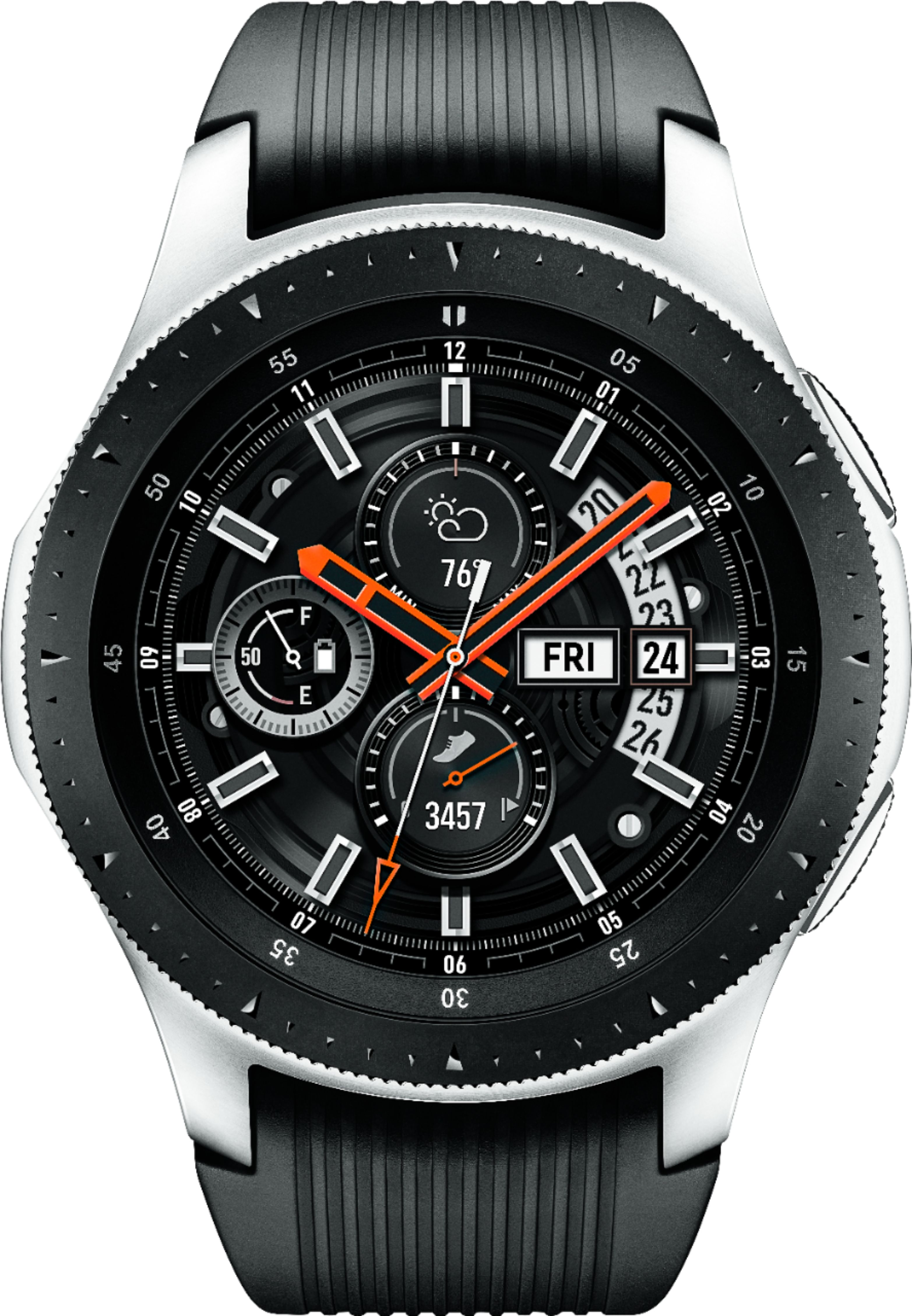 Samsung Geek Squad Certified Refurbished Galaxy Watch Smartwatch 46mm Stainless Steel Silver GSRF SM-R800NZSAXAR - Best Buy $139.99