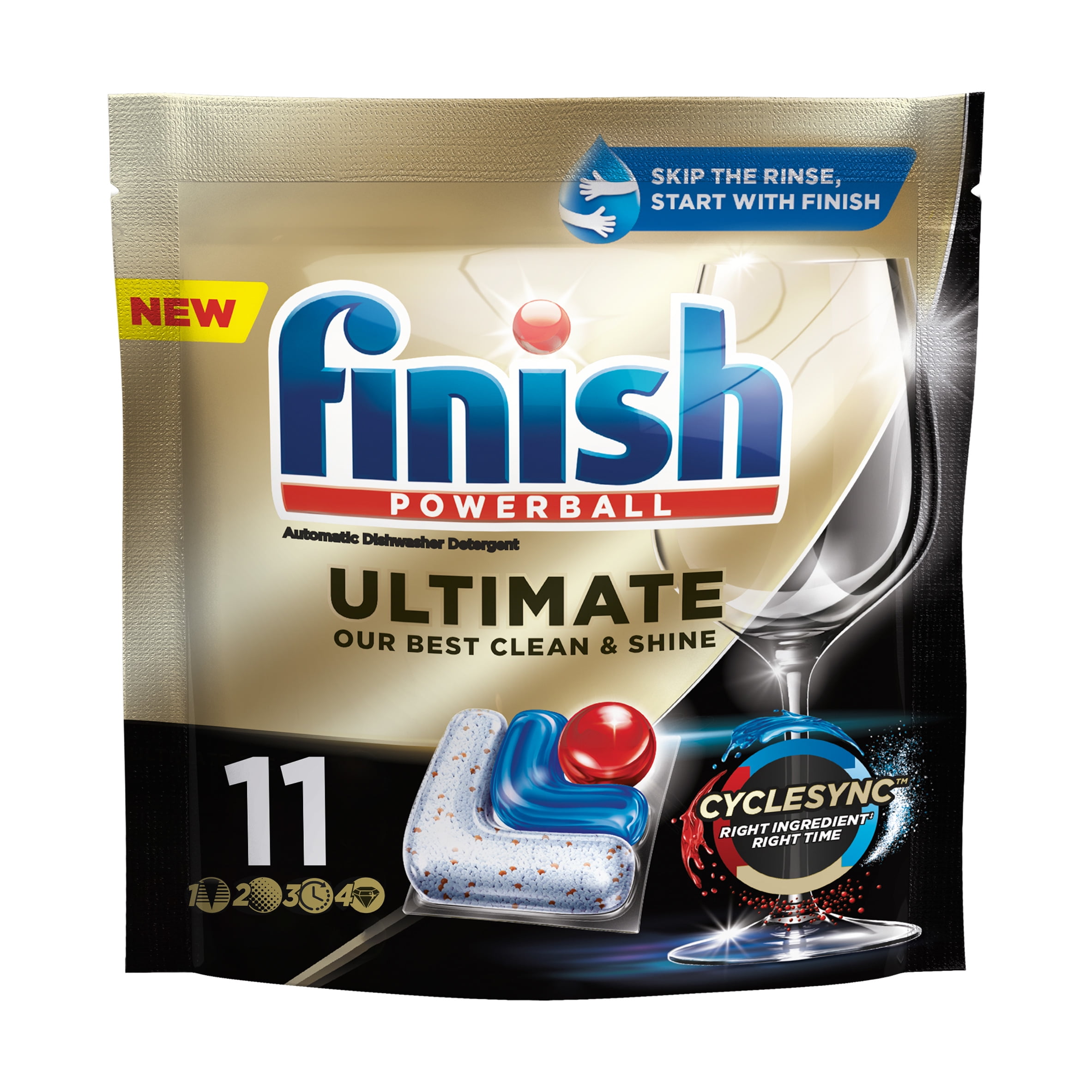 11-Count Finish Ultimate Dishwasher Detergent Tabs + $3 Walmart Cash $4.94