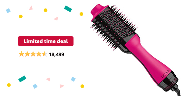 Limited-time deal: REVLON One-Step Volumizer Original 1.0 Hair Dryer and Hot Air Brush, Pink - $26.49