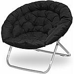 Urban Shop Oversized Saucer Chair (Black) $24.06