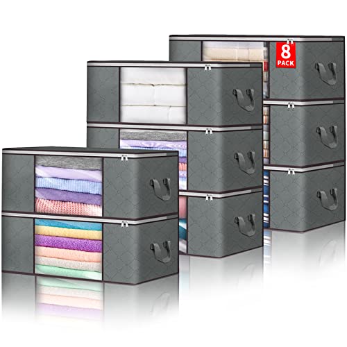 35L Frabric Storage Bags 8 Pack Closet Organizers Storage Containers $18.49 AC + FS (Prime)