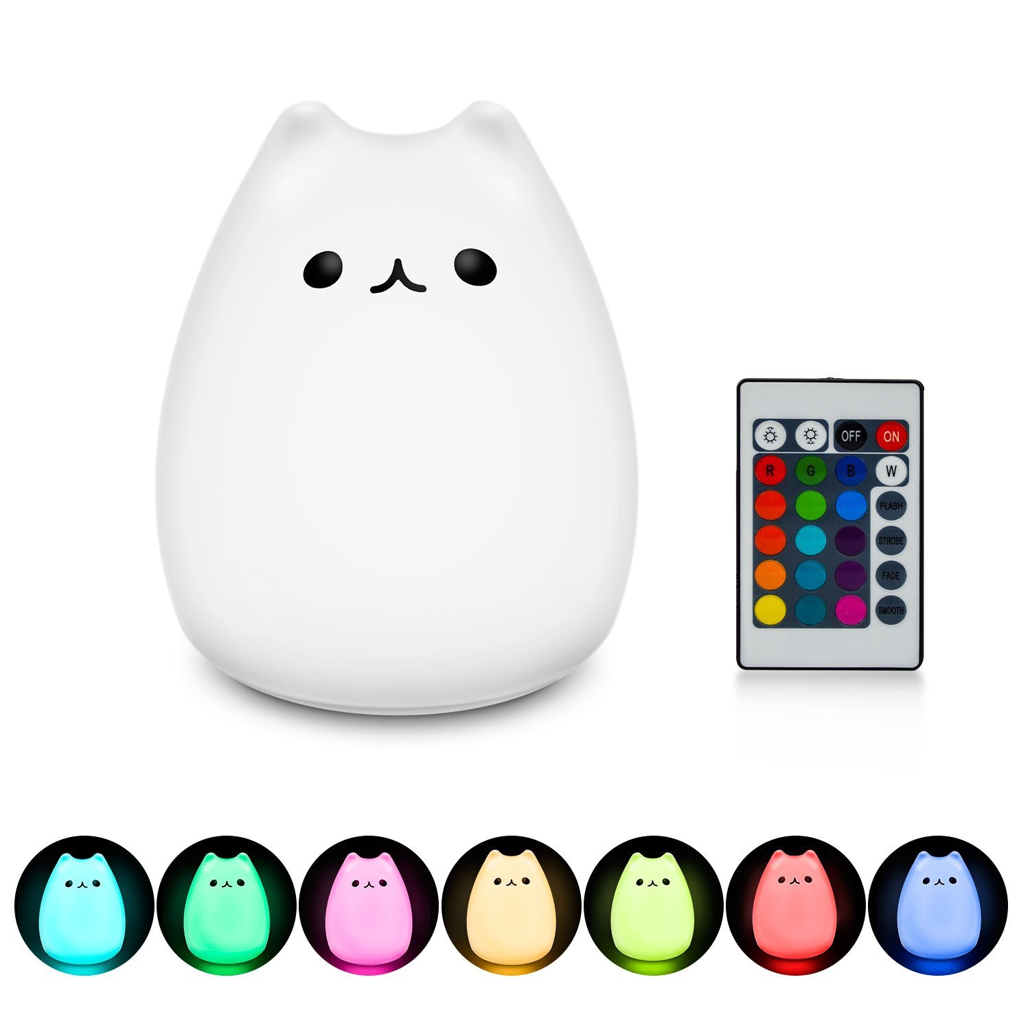 Rechargeable Portable Mini Led Silicone Cat Night Light 7 49 Fs