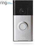 $154.99 Ring Video Doorbell Wi-Fi Enabled Smartphone Compatible (Satin Nickel)