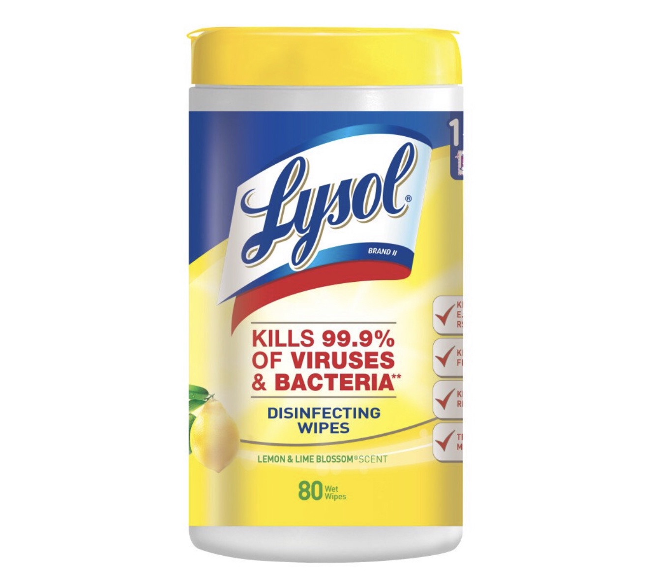 80-Count Lysol Disinfecting Wipes (Lemon &amp; Lime Blossom), Back in stock, Prime Only