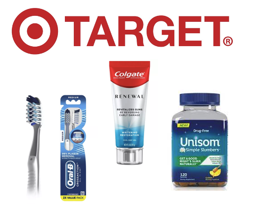 Target Circle: Colgate Renewal Revitalizing + Oral-B CrossAction 2ct + Unisom Melatonin Gummies - $5.97