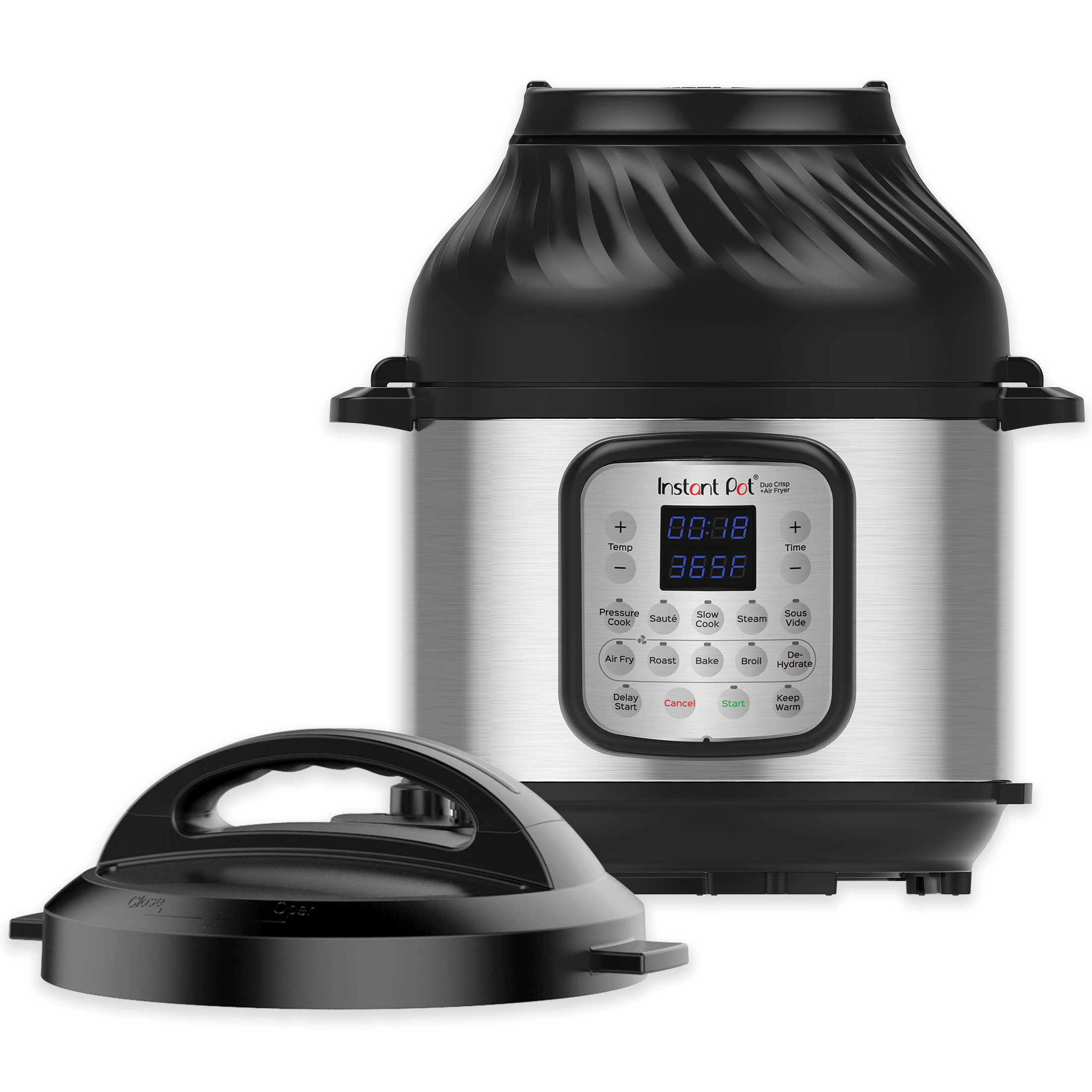 Starts Nov 22: Instant Pot Duo Crisp 11-in-1 Electric Pressure Cooker with Air Fryer Lid, 8 Quart Stainless Steel/Black, $99 at Walmart