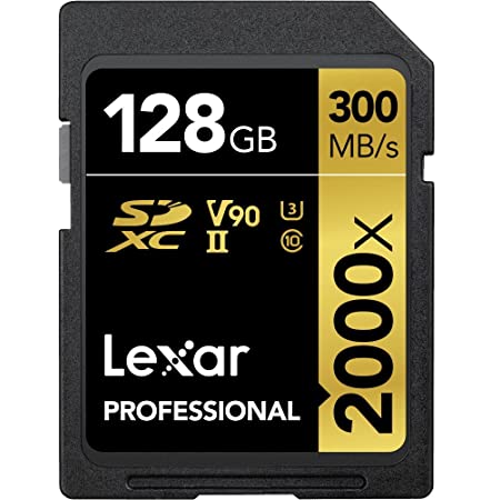 Lexar Professional 2000x 128GB SDXC UHS-II Card, Up To 300MB/s Read, for DSLR, Cinema-Quality Video Cameras (LSD2000128G-BNNNU) $99.99