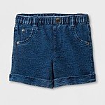 Baby Boys' Denim Shorts - Cat &amp; Jack Dark Wash $4.19