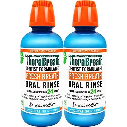 2-Pack 16-Oz TheraBreath Fresh Breath Oral Rinse (Icy Mint) $10.85 w/ S&S + Free Shipping w/ Prime or on orders over $25