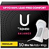 50-Count U by Kotex Balance Ultra Thin Pads w/ Wings (Regular Absorbency) $5.20 w/ S&amp;amp;S + Free Shipping w/ Prime or on orders over $35
