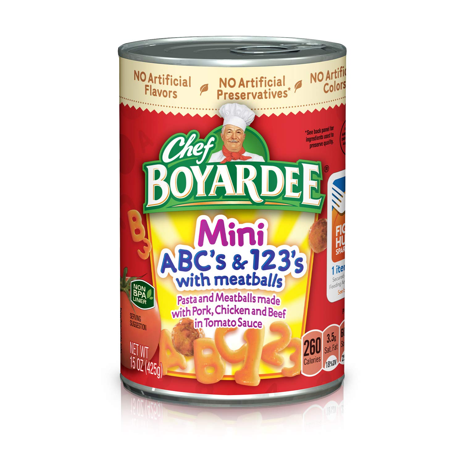 15-Oz 4-Pack Chef Boyardee Mini ABC's and 123's w/ Meatballs $3.31 w/ S&S + Free Shipping w/ Prime or on orders over $25