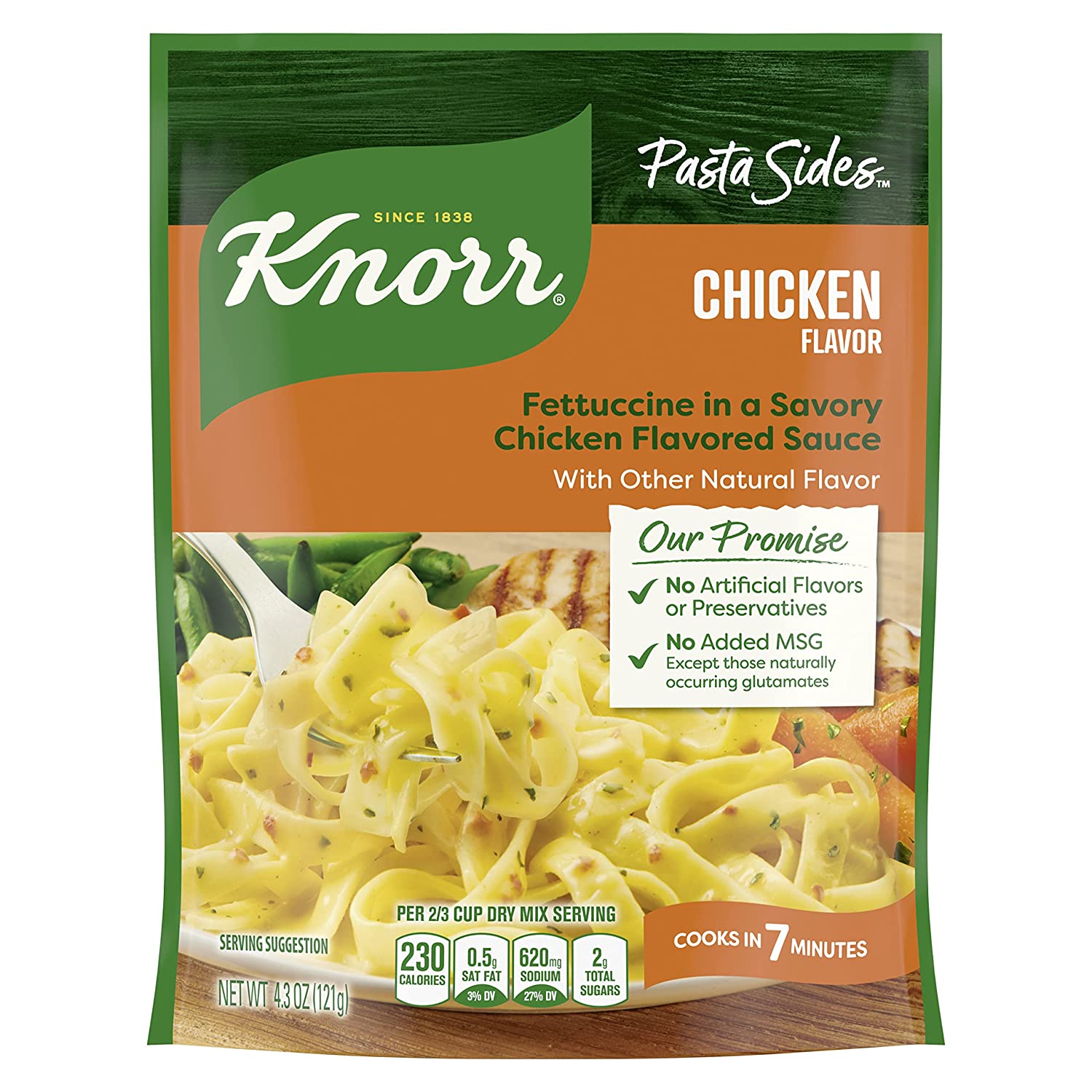 12-Pack 4.3-Oz Knorr Pasta Sides Dish (Chicken Fettuccine) $7.11 w/ S&S + Free Shipping w/ Prime or on orders over $25