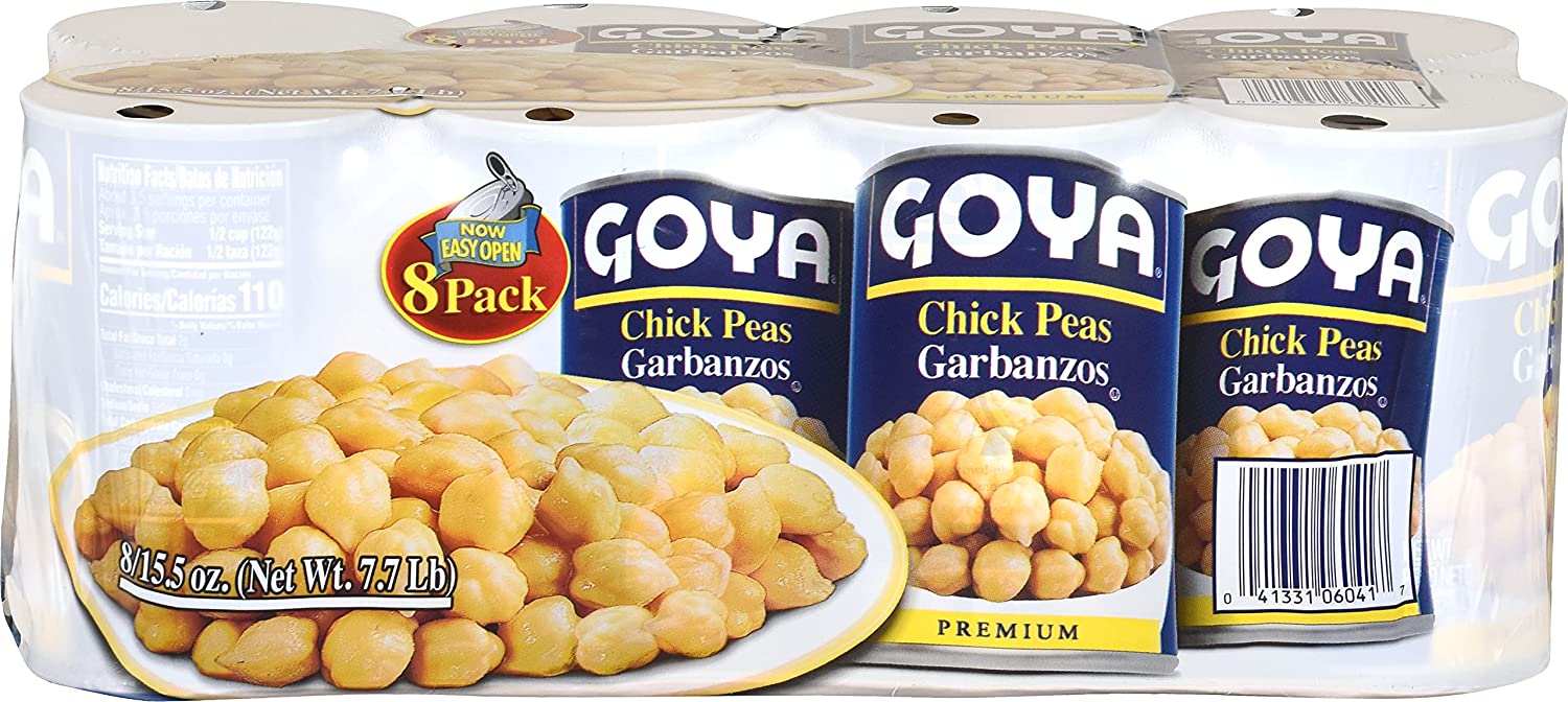 15.5-Oz 8-Pack Goya Foods Chick Peas Garbanzo Beans $7.12 w/ S&S + Free Shipping w/ Prime or on orders over $25