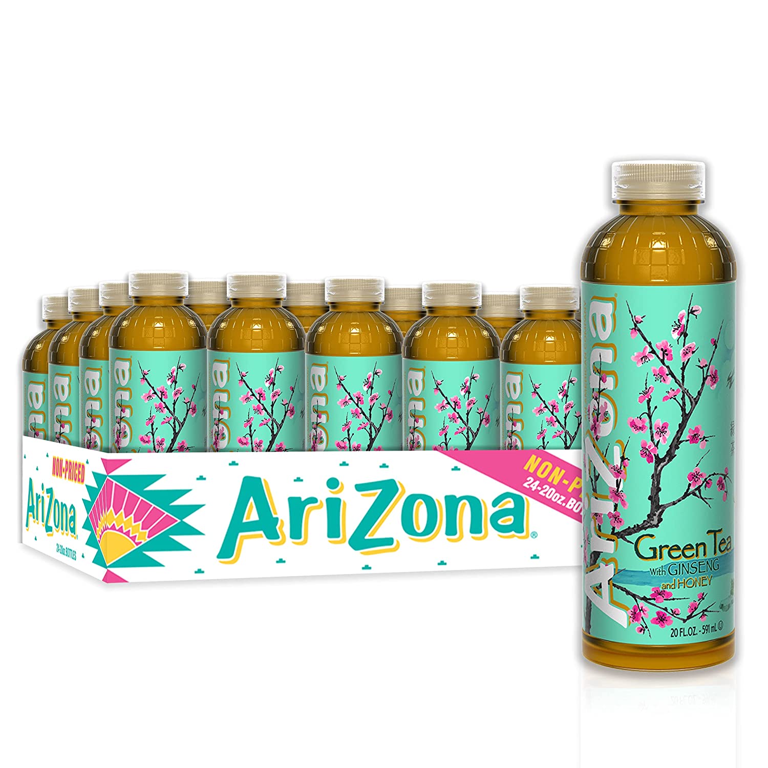 24-Pack 20-Oz AriZona Green Tea w/ Ginseng and Honey Bottles $21.24 + Free Shipping w/ Prime or on orders over $25