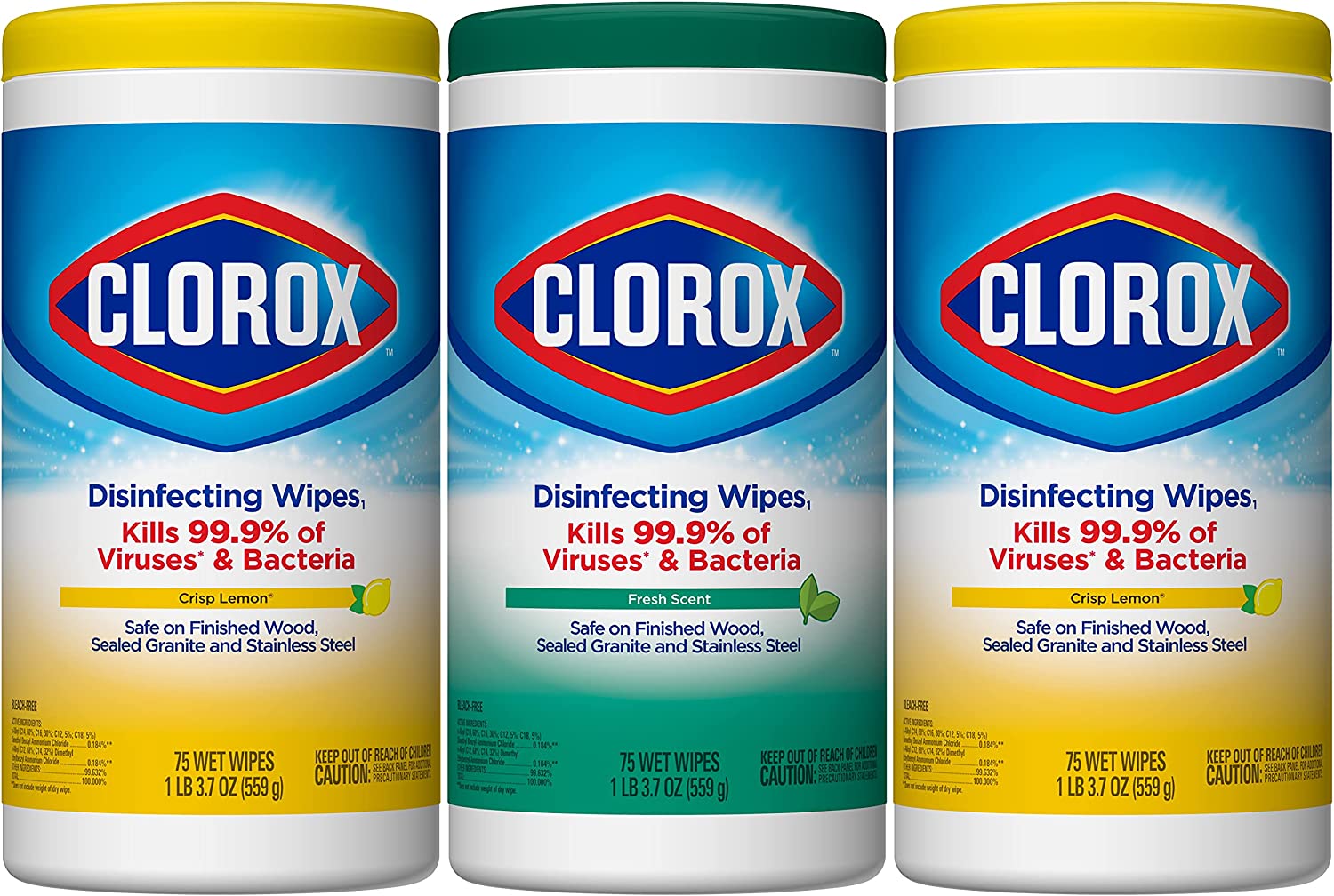3-Pack 75-Count Clorox Disinfecting Wipes $7.14 w/ S&S + Free Shipping w/ Prime or on orders over $25