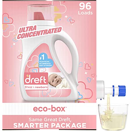 105-Oz Dreft Stage 1: Newborn Hypoallergenic HE Liquid Baby Laundry Detergent Eco-Box (96-Loads) $13.97 w/ S&S + Free Shipping w/ Prime or on orders over $25