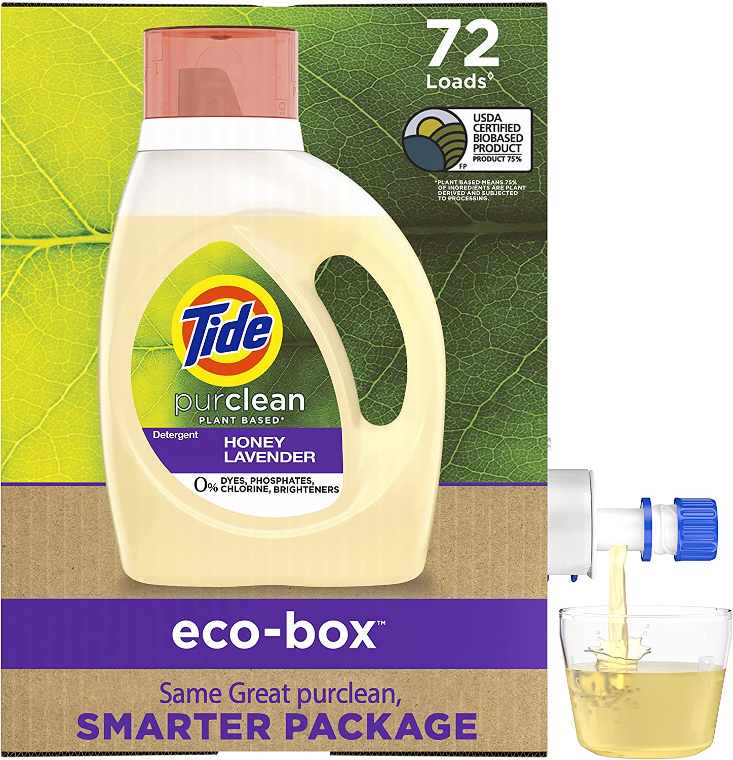 72-Load Tide Purclean Plant-Based Ultra Concentrated HE Laundry Detergent Eco-Box $13 w/ S&S + Free Shipping w/ Prime or on orders over $25