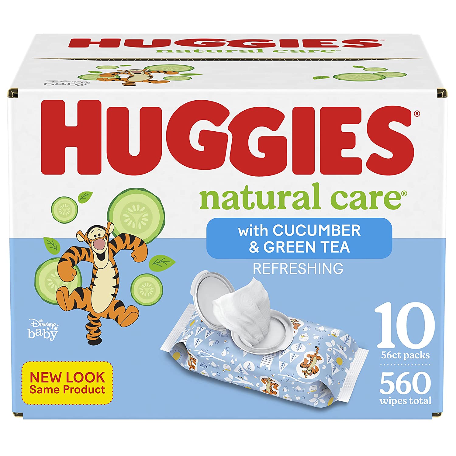 560-Count Huggies Natural Care Refreshing Baby Wipes (Cucumber/Green Tea) $11.46 w/ S&S + Free Shipping w/ Prime or on orders over $25