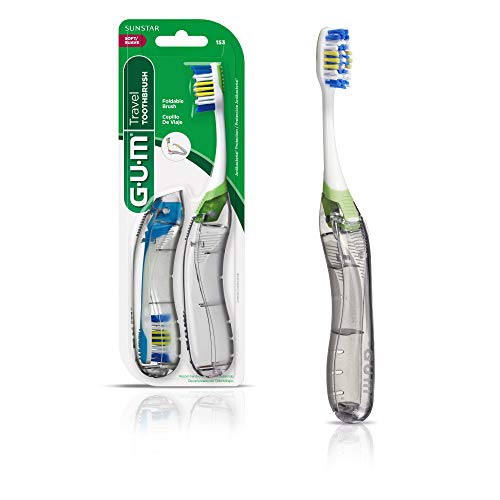 2-Pack GUM Travel Toothbrush w/ Antibacterial Bristles & Folding Handle (Soft) $2 + Free Shipping w/ Prime or on orders over $25