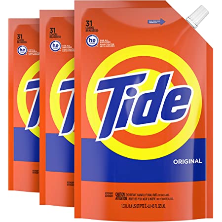 3-Pack 45-Oz Tide Liquid Laundry Detergent Pouches (Original) $13 w/ S&S + Free Shipping w/ Prime or on orders over $25