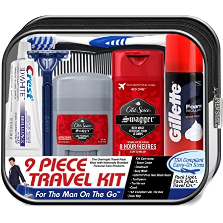 9-Piece Men's Gillette/Old Spice Travel Size Personal Care Kit 4.87 + Free Shipping w/ Prime or on orders over $25 $4.87