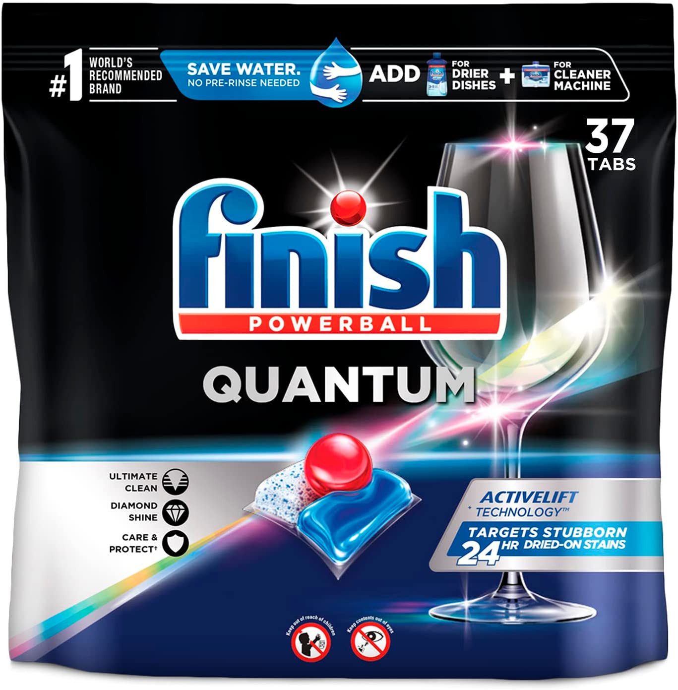 37-Count Finish Powerball Quantum Dishwasher Detergent Tablets $7.38 w/ S&S + Free Shipping w/ Prime or on orders over $25