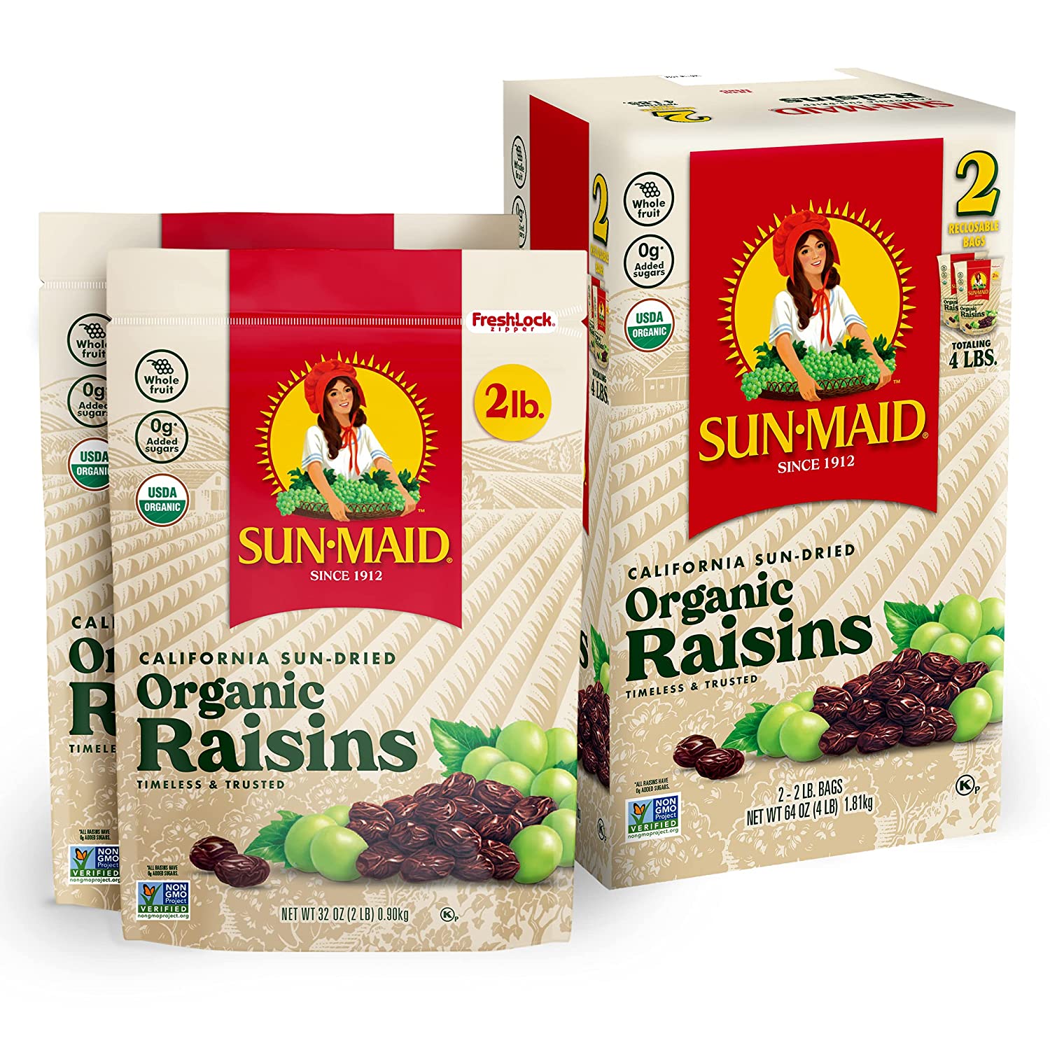 2-Pack 32-Oz Sun-Maid Organic California Raisins $10.19 + Free Shipping w/ Prime or on orders over $25