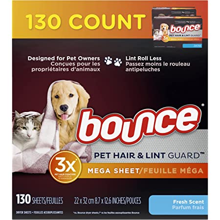 130-Count Bounce Pet Hair & Lint Guard Mega Dryer Sheets (Fresh Scent) $6.16 w/ S&S + Free Shipping w/ Prime or on orders over $25