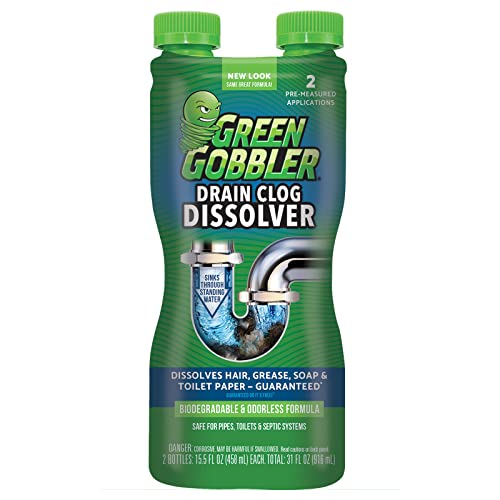 31-Ounce Green Gobbler Drain Clog Dissolver (2 Applications) $8.39 w/ S&S + Free Shipping w/ Prime or on orders over $25