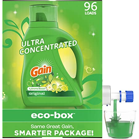 105-Oz Gain HE Liquid Laundry Detergent Soap Eco-Box (96 Loads) $9.42 w/ S&S + Free Shipping w/ Prime or on orders over $25
