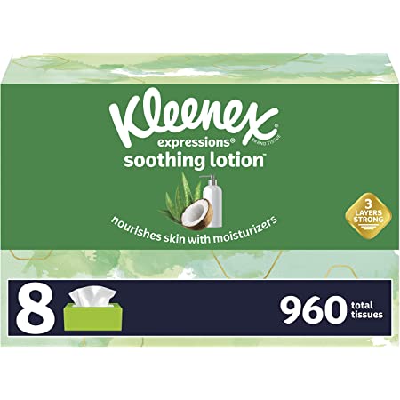 8-Pack 120-Count Kleenex Expressions Soothing Lotion Facial Tissues $12 w/ S&S + Free Shipping w/ Prime or on orders over $25