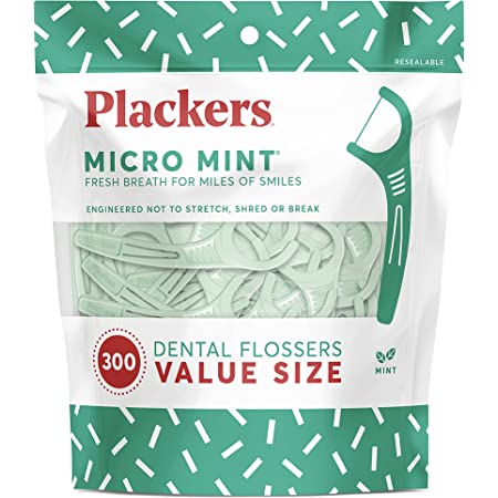 300-Count Plackers Micro Mint Dental Floss Picks (Mint) $5.35 w/ S&S + Free Shipping w/ Prime or on orders over $25