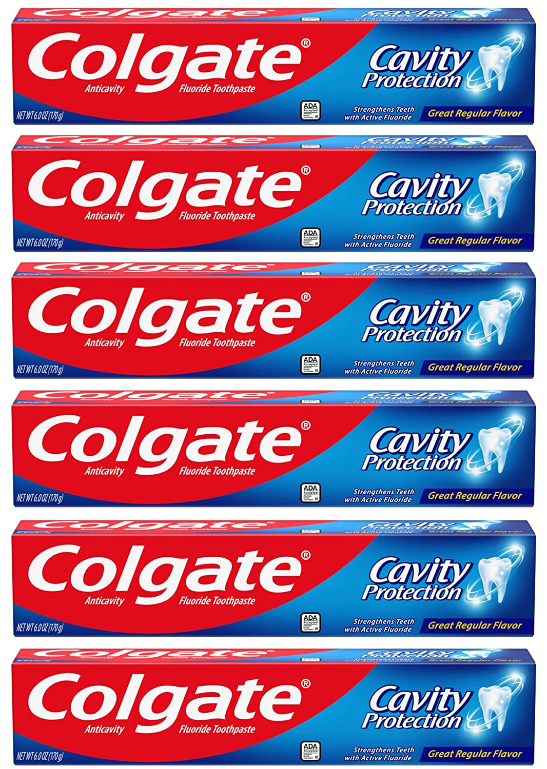 6-Pack 6-Oz Colgate Cavity Protection Toothpaste w/Fluoride $6.14 w/ S&S + Free Shipping w/ Prime or on orders over $25