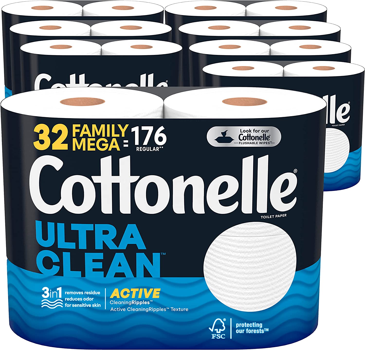 32-Count Cottonelle Family Mega Rolls Toilet Paper (Ultra Clean) $26 w/ S&S + Free Shipping w/ Prime or on orders over $25