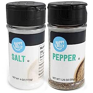 Happy Belly 4-Oz Salt + 1.25-Oz Black Pepper Set $1.77 + Free Shipping w/ Prime or on orders over $25