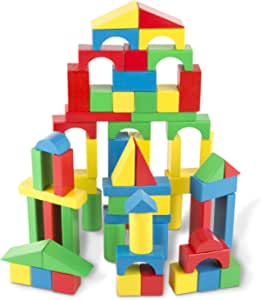 Melissa & Doug Wooden Building Blocks Set w/ 100 Blocks $10.19 + Free Shipping w/ Prime or on orders over $25