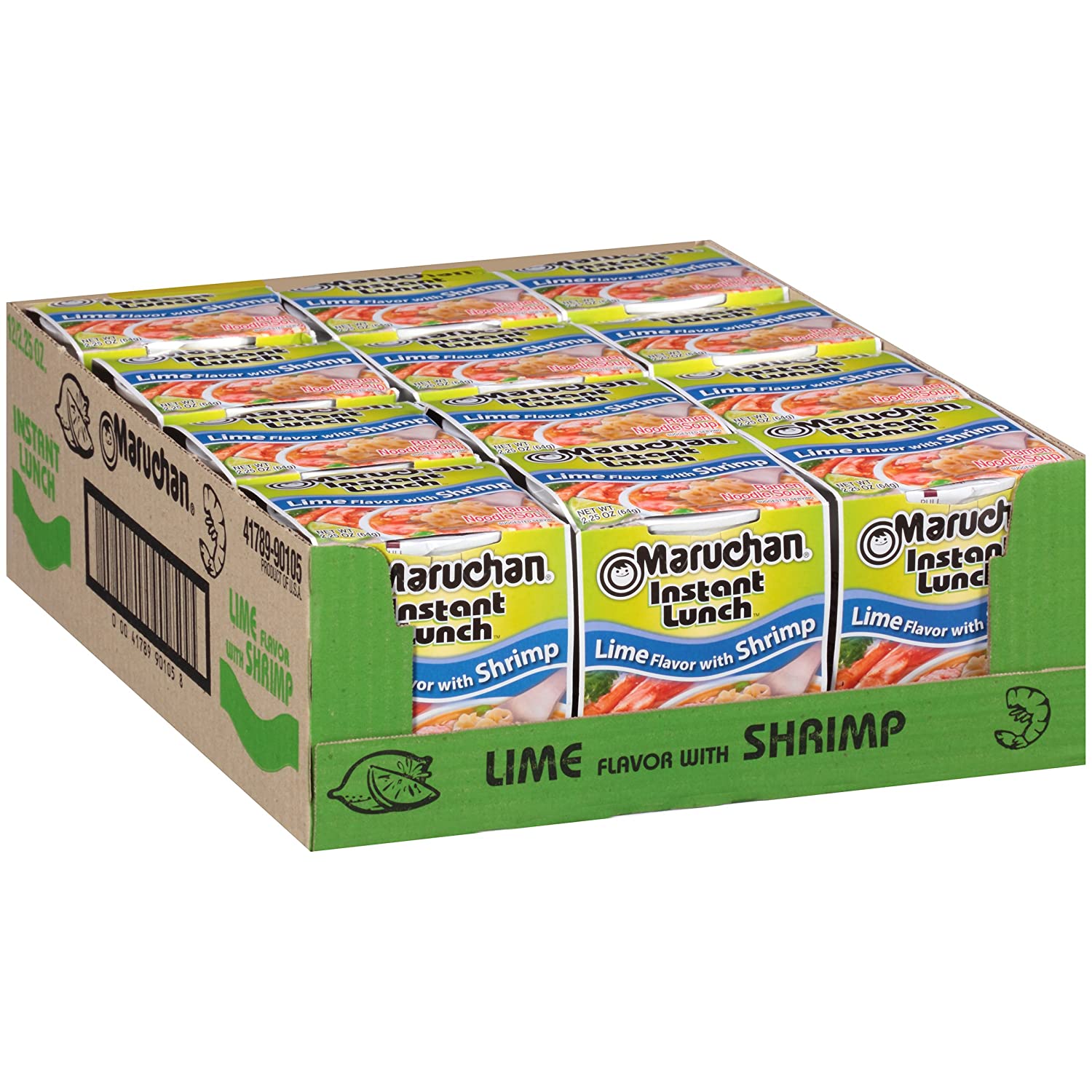 12-Pack 2.25-Oz Maruchan Instant Lunch Ramen Noodles (Lime w/ Shrimp) $4.44 + Free Shipping w/ Prime or on orders over $25