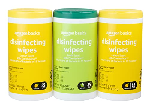 3-Pack 85-Count Amazon Brand Solimo Disinfecting Wipes $7.10 w/ S&S + Free Shipping w/ Prime or on orders over $25