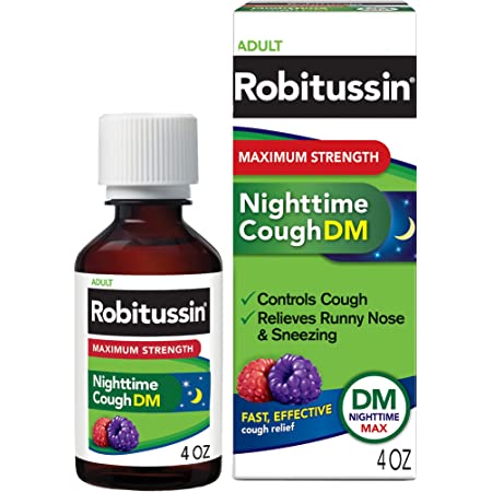 4-Oz Robitussin Maximum Strength Nighttime Cough DM for Adults (Berry) $5.08 w/ S&S + Free Shipping w/ Prime or on orders over $25