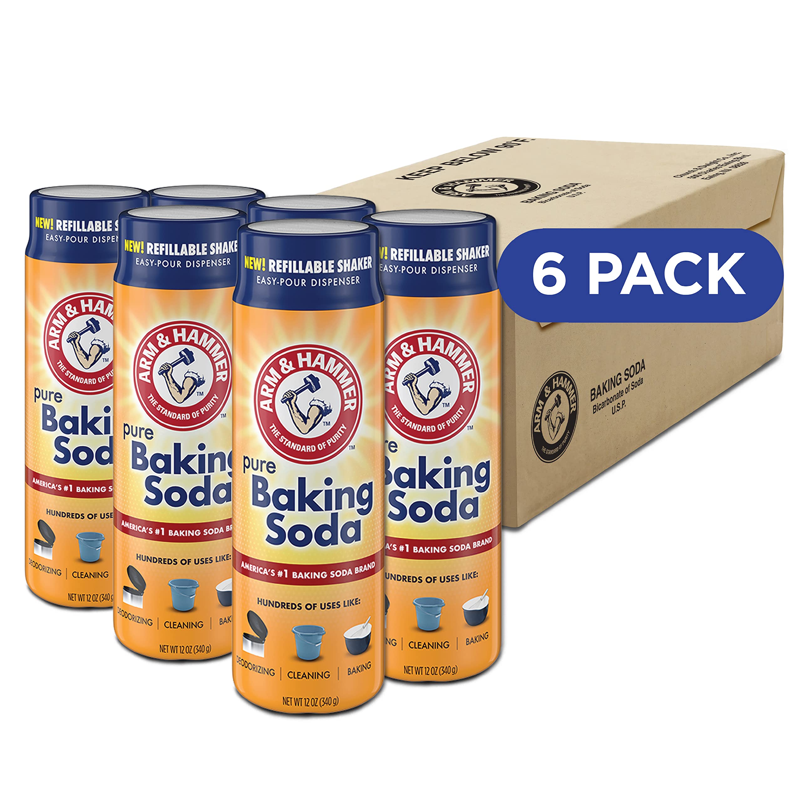 6-Pack 12-Oz Arm & Hammer Baking Soda Shaker $11.34 w/ S&S + Free Shipping w/ Prime or on orders over $25