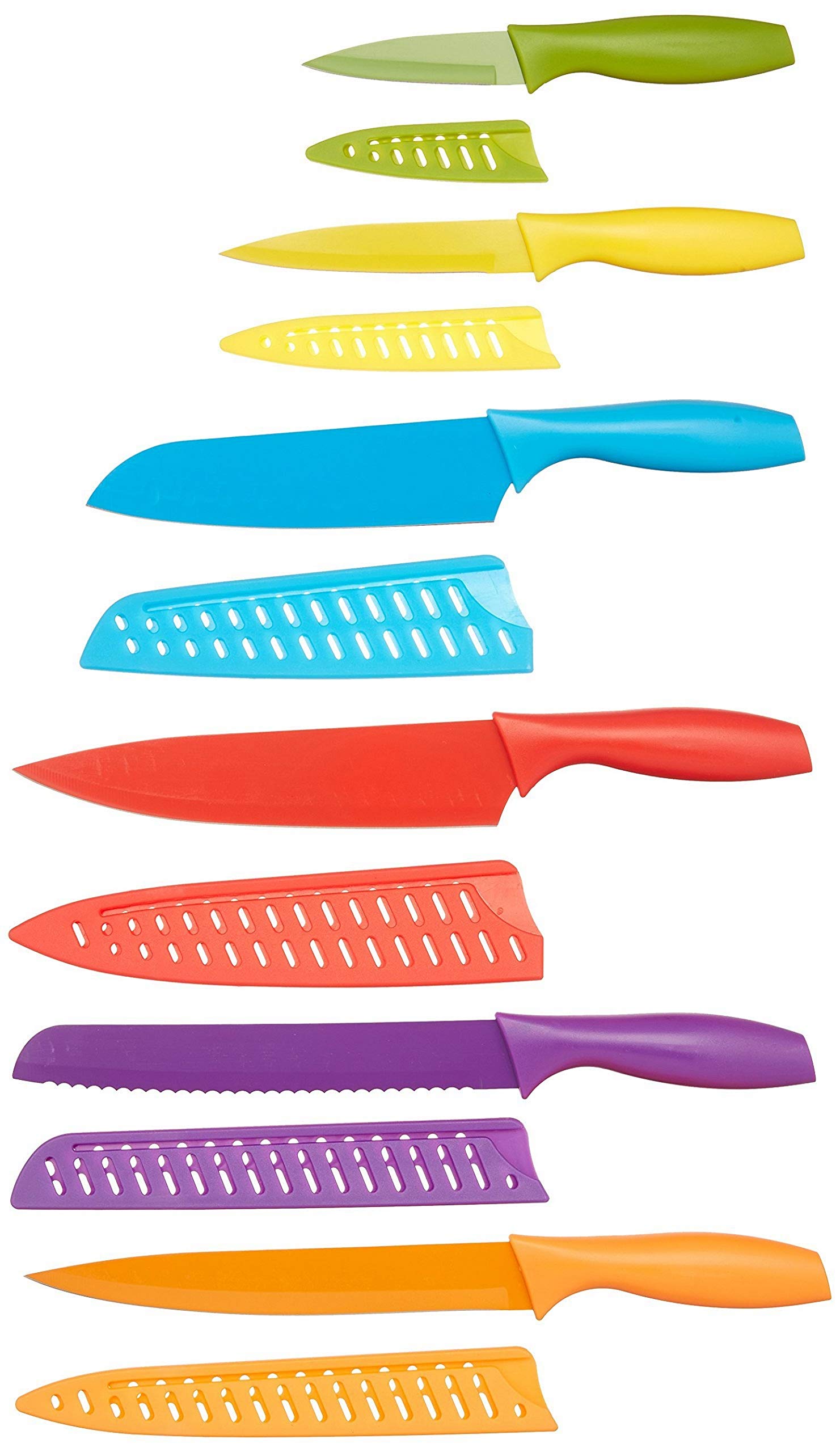 12-Piece Amazon Basics Color-Coded Kitchen Knife Set (6 Knives w/ 6 Blade Guards) $13.18 + Free Shipping w/ Prime or on orders over $25