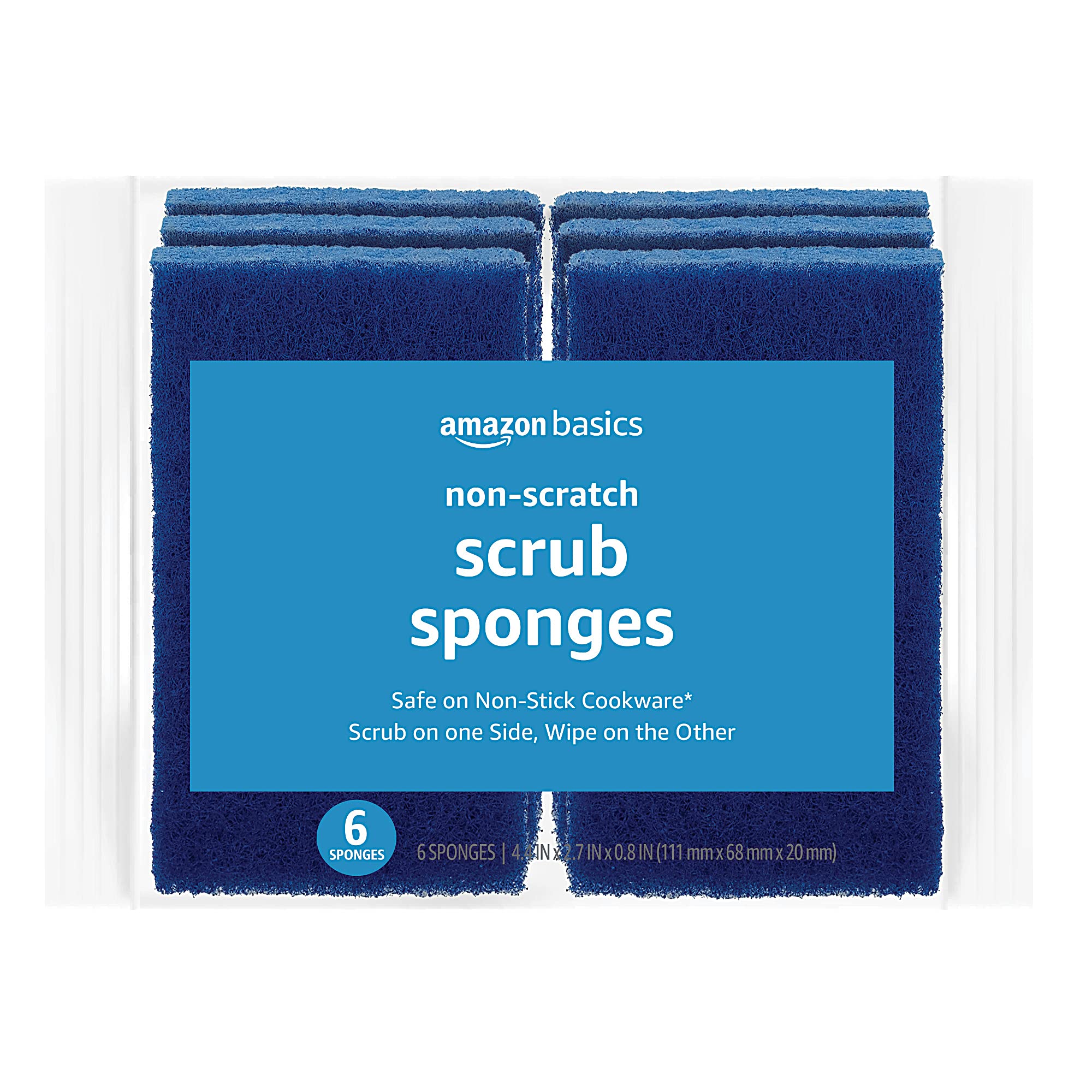 6-Pack Amazon Basics Sponges (Non-Scratch or Heavy Duty) $3.26 w/ S&S + Free Shipping w/ Prime or on orders over $25
