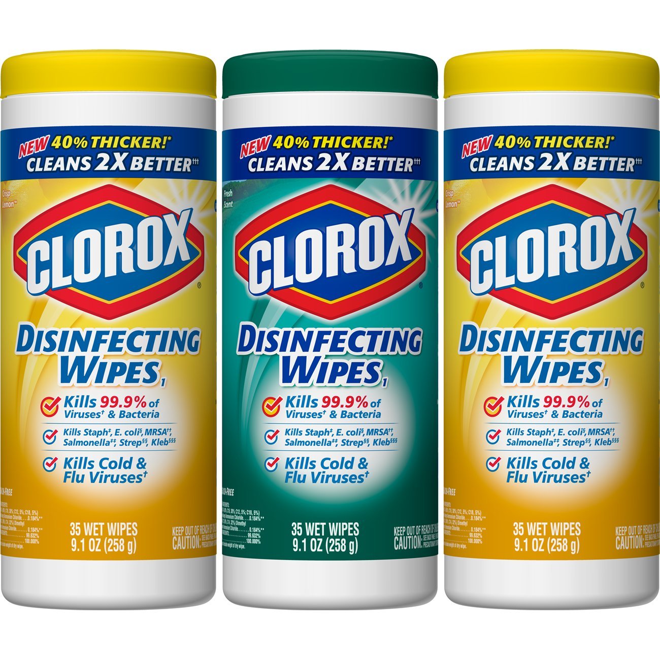 3-Pack 35-Count CloroxPro Disinfecting Antibacterial Wipes (Variety Pack) $4.75 w/ S&S + Free Shipping w/ Prime or on orders over $25