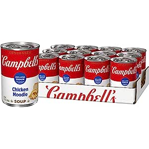 12-Pack 10.75-Oz Campbell's Condensed 25% Less Sodium Chicken Noodle Soup Cans $11 w/ S&S + Free Shipping w/ Prime or on orders over $25