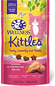 2-Oz Wellness Kittles Crunchy Natural Grain Free Cat Treats (Salmon & Cranberry) $1.28 w/ S&S + Free Shipping w/ Prime or on orders over $25