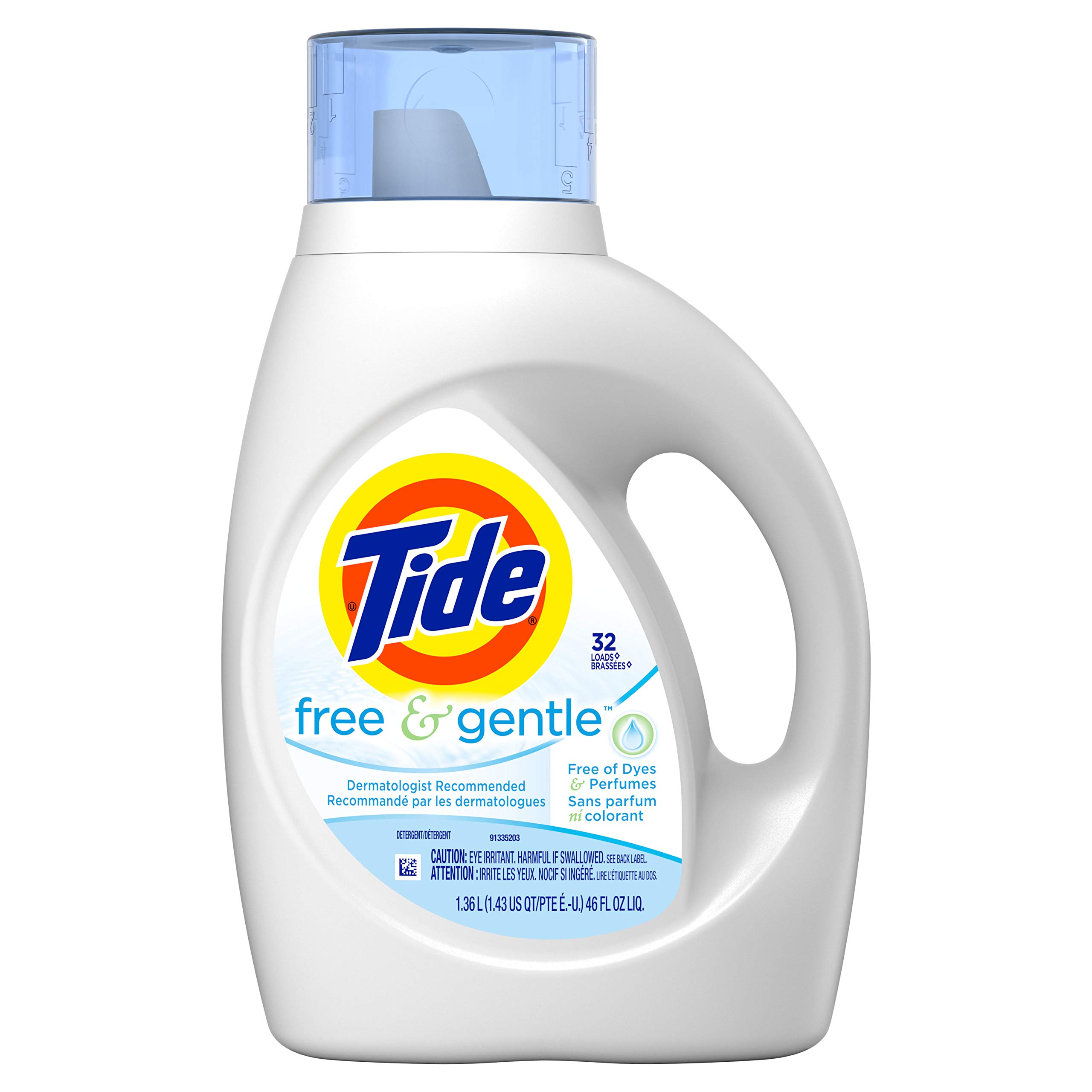 46-Oz Tide Free & Gentle Laundry Detergent (Unscented) $5.47 w/ S&S + Free Shipping w/ Prime or on orders over $25