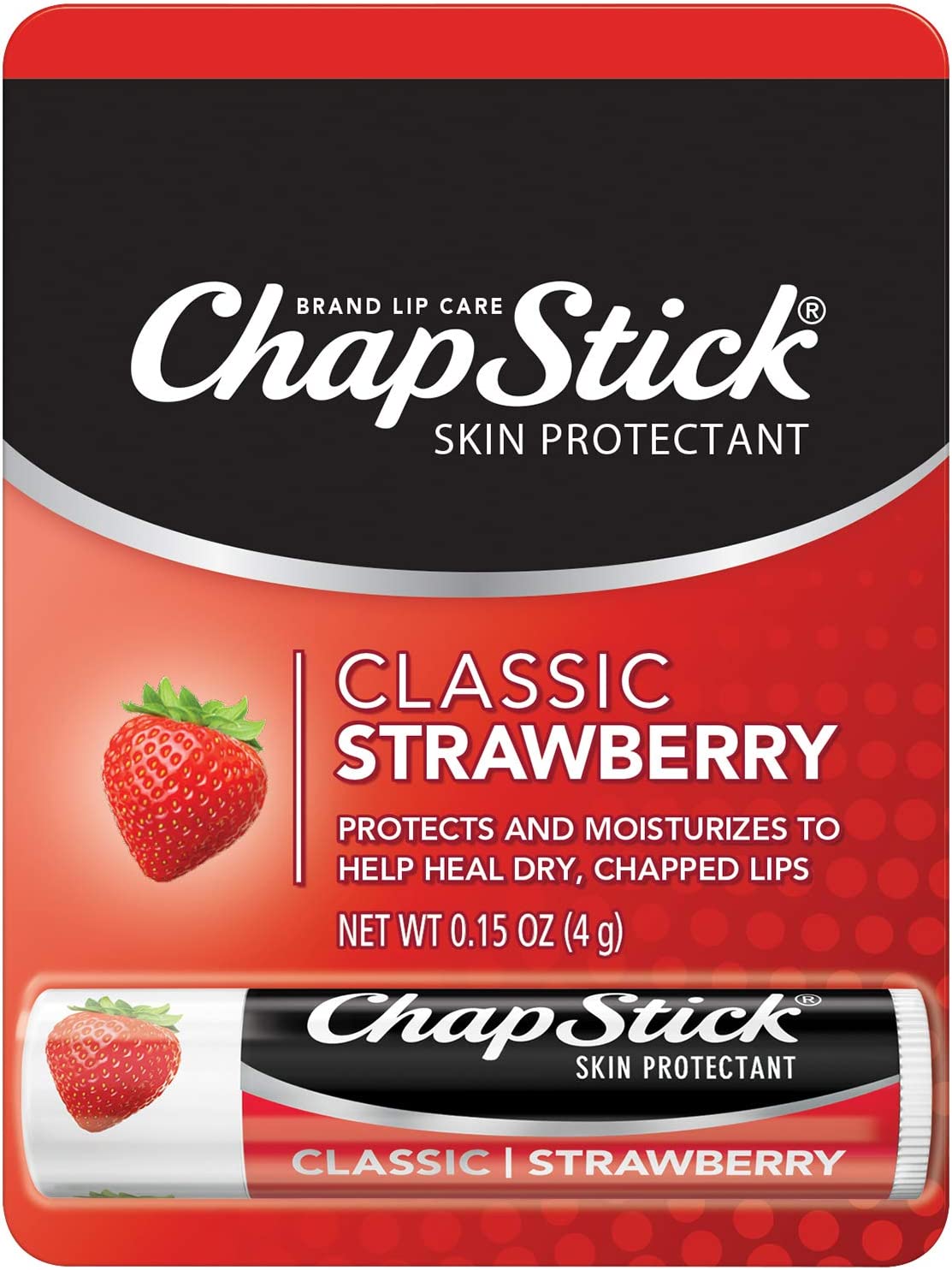 0.15-Oz ChapStick Classic Strawberry Lip Balm Tube $0.96 w/ S&S + Free Shipping w/ Prime or on orders over $25