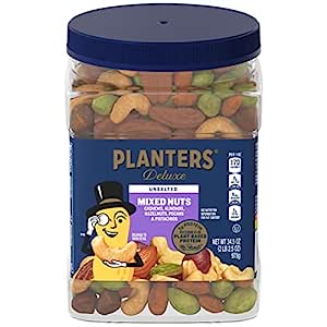 34.5-Oz Planters Unsalted Premium Nuts Resealable Container $11.22 w/ S&S + Free Shipping w/ Prime or on orders over $25