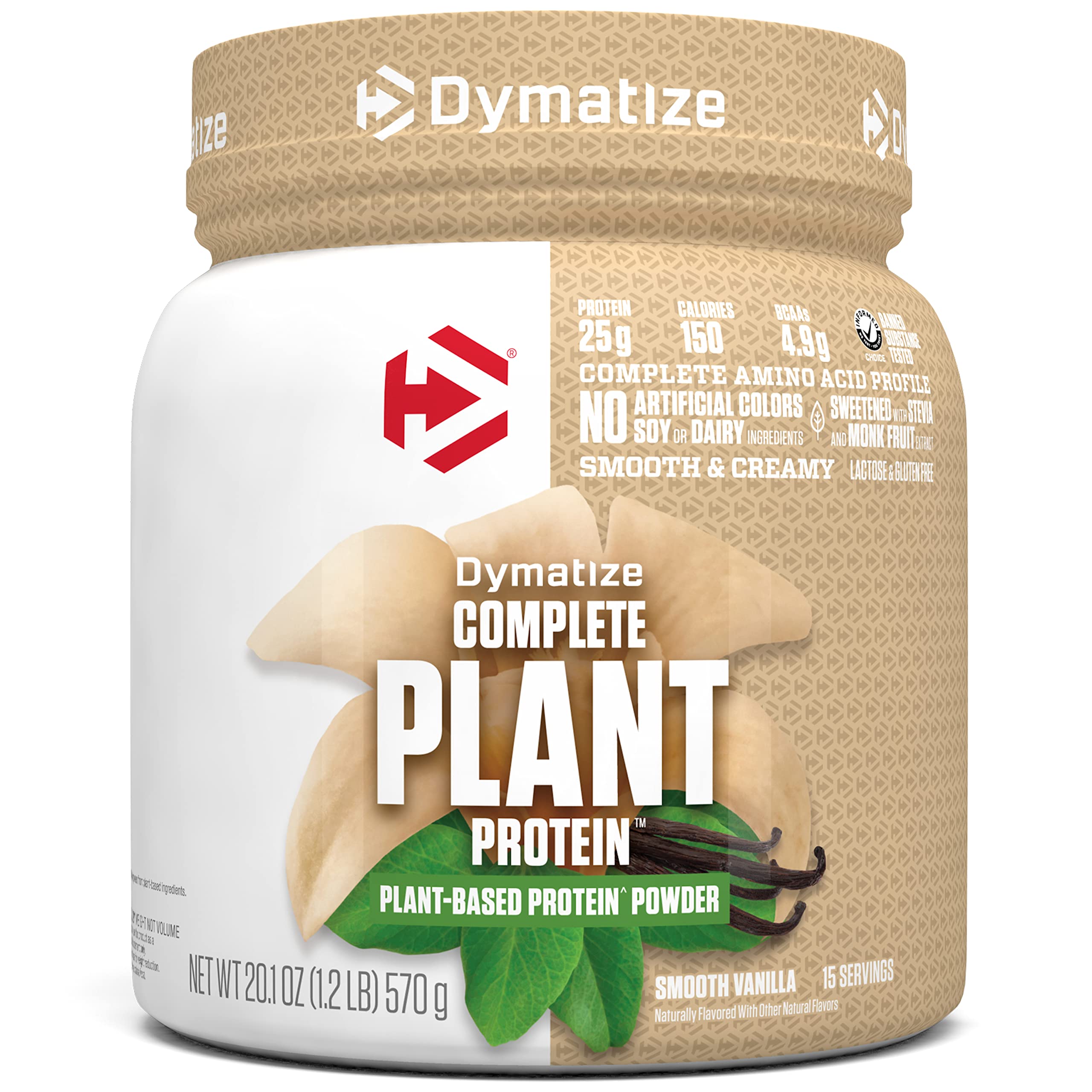 1.2-Lb Dymatize Vegan Plant Protein Smooth Vanilla $8.42 or 1.3-Lb Creamy Chocolate $8.46 w/ S&S + Free Shipping w/ Prime or on orders over $25