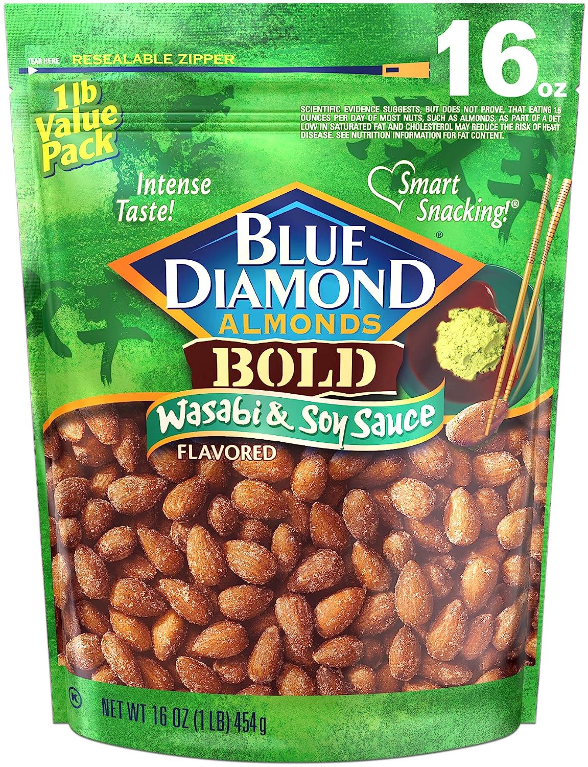16-Oz Blue Diamond Almonds (Bold Wasabi & Soy Sauce) $5.50 w/ S&S + Free Shipping w/ Prime or on orders over $25
